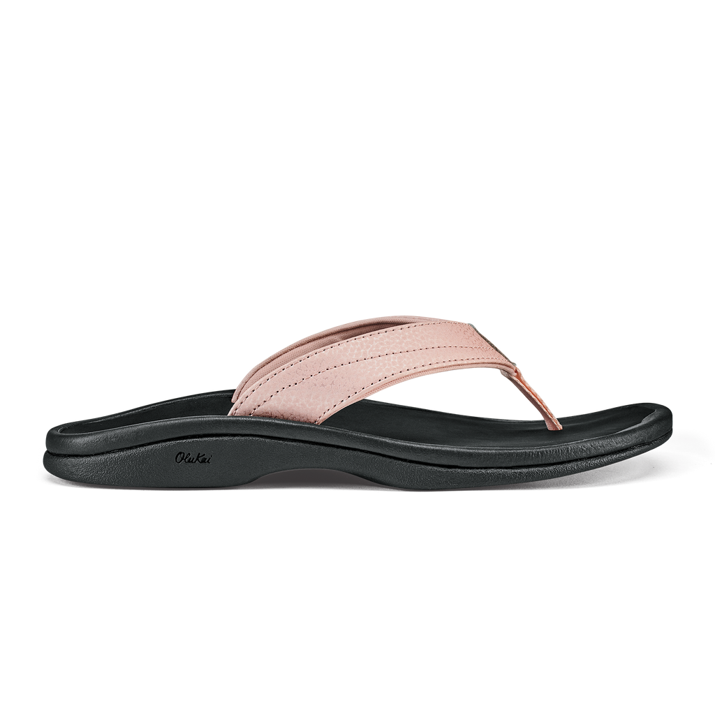 Women's Olukai Ohana, Petal Pink/Black, 9 B Medium