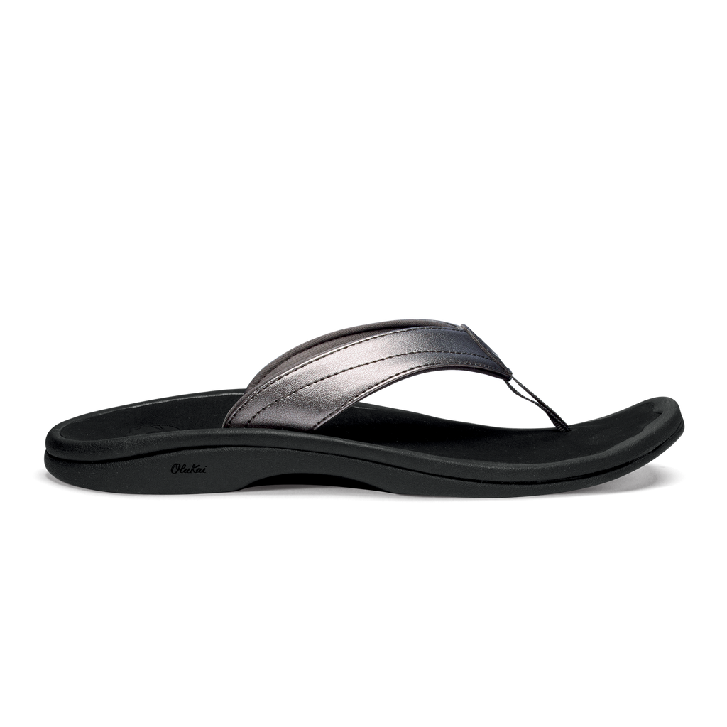 Women's Olukai Ohana, Pewter/Black, 10 B Medium