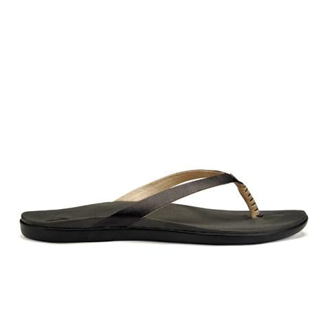 Women's Olukai Ho'opio, Onyx/Black, 8 B Medium