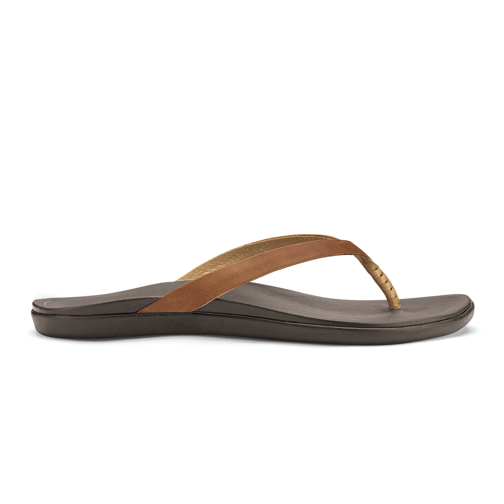 Women's Olukai Ho'opio, Sahara/Dark Java, 8 B Medium