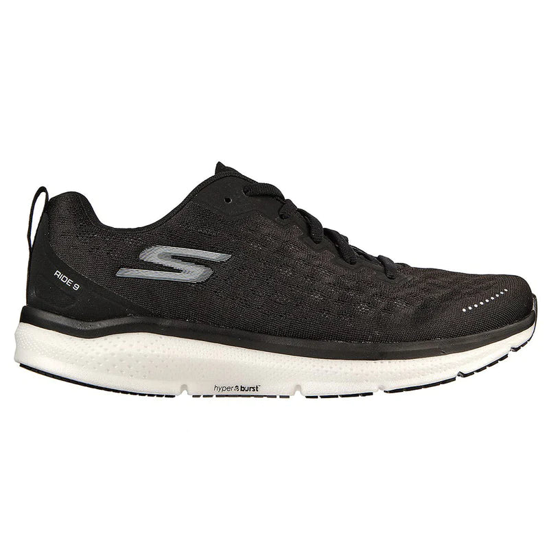 Women's Skechers Go Run Ride 9, Black/White, 10 B Medium
