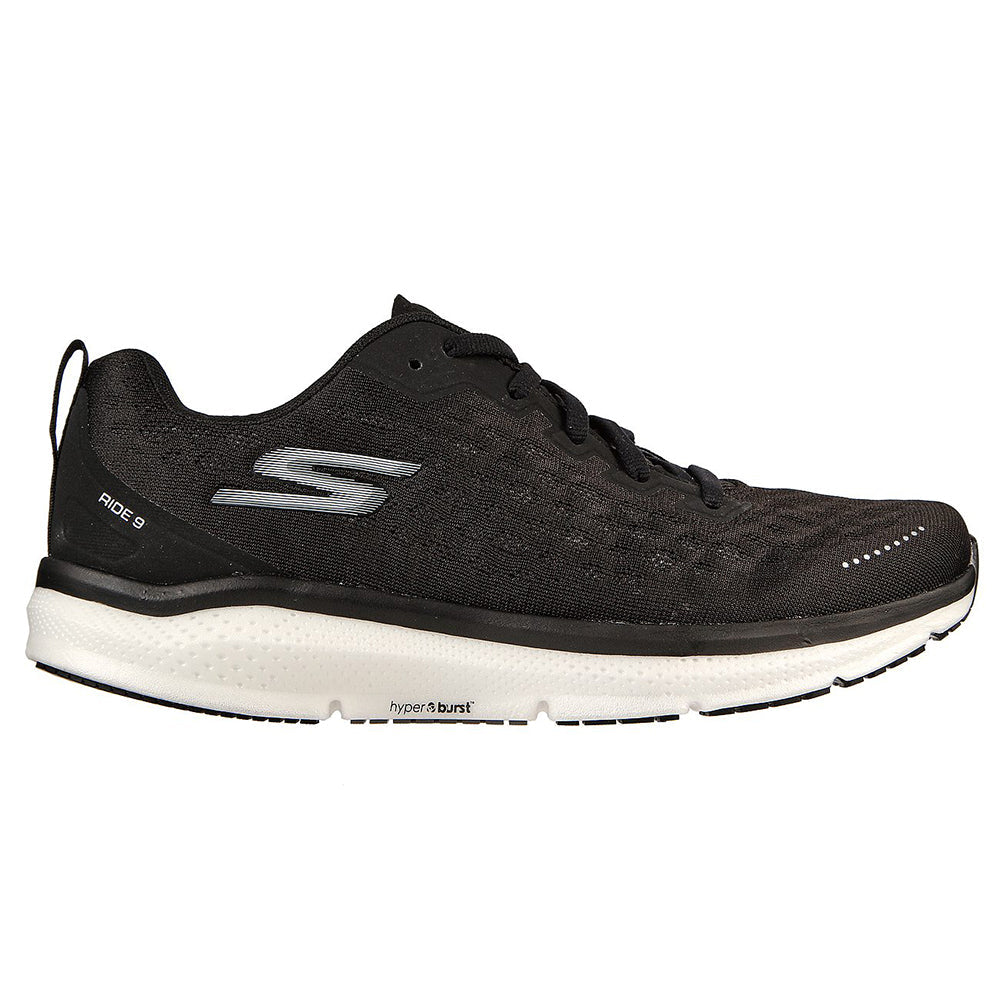 Women's Skechers Go Run Ride 9, Black/White, 11 B Medium