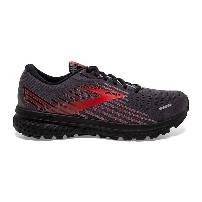 Men's Brooks Ghost 13 GTX, Black/Ebony/Red, 9.5 D Medium