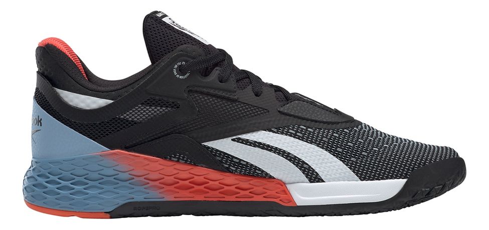 Men's Reebok Nano X, Black/White/Vivid Orange, 10.5 D Medium