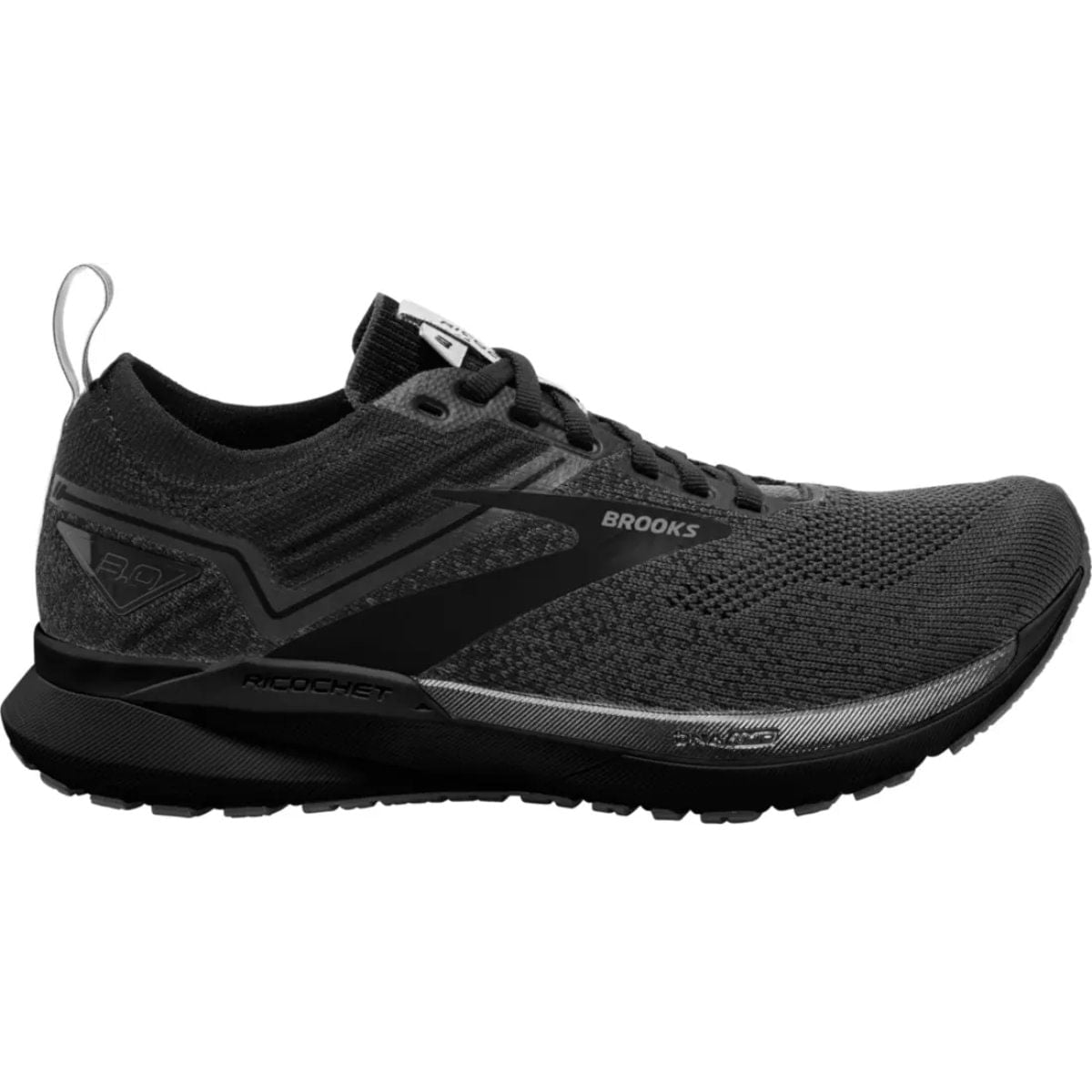 Men's Brooks Ricochet 3, Ebony/Blackened Pearl/Black, 12 D Medium