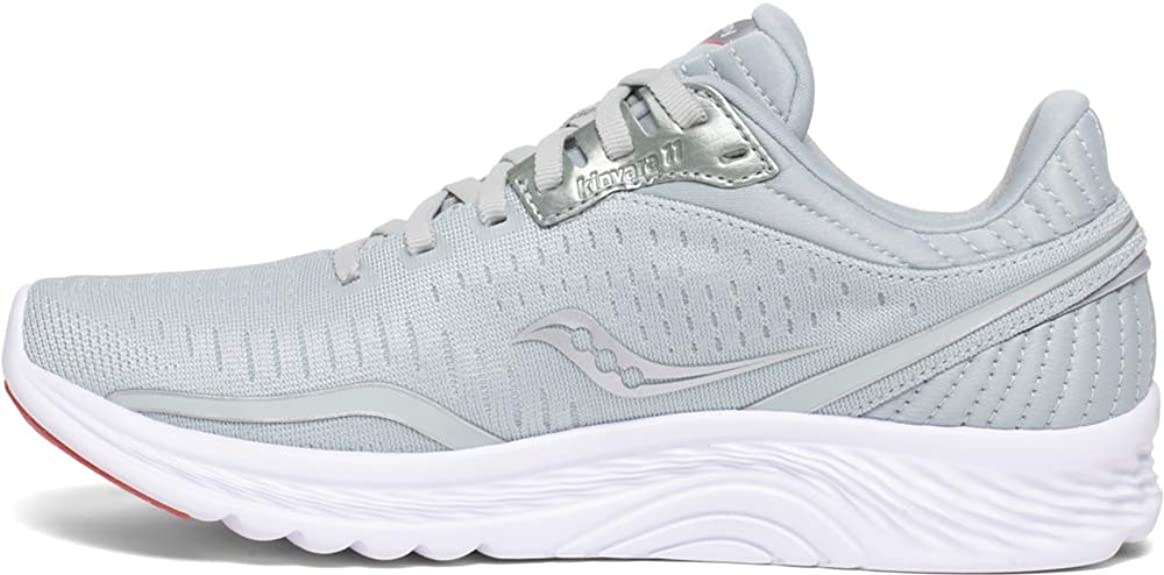 Women's Saucony Kinvara 11, Sky Grey/Coral, 7 B Medium