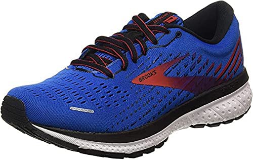 Men's Brooks Ghost 13, Blue/Red/White, 11 D Medium