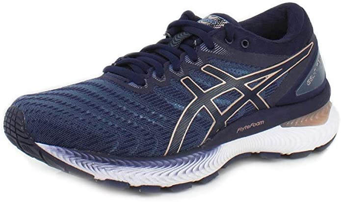 Women's Asics Gel-Nimbus 22, Grey Floss/Peacoat, 6 B Medium