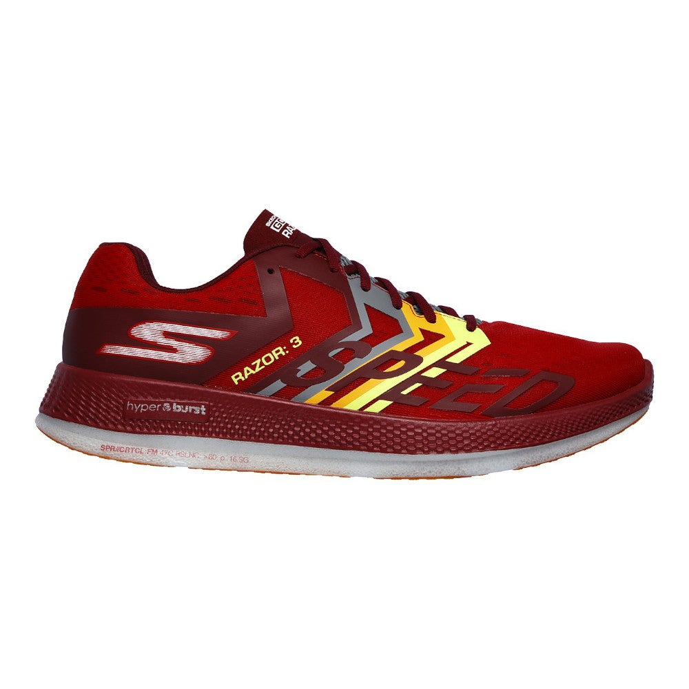 Men's Skechers Go Run Razor 3 Hyper, Red/Orange, 9.5 D Medium