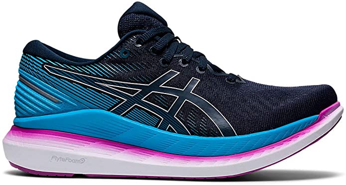 Women's Asics Glideride 2, French Blue/Digital Aqua, 9 B Medium