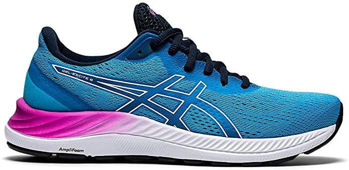Women's Asics Gel-Excite 8, Digital Aqua/White, 8.5 B Medium