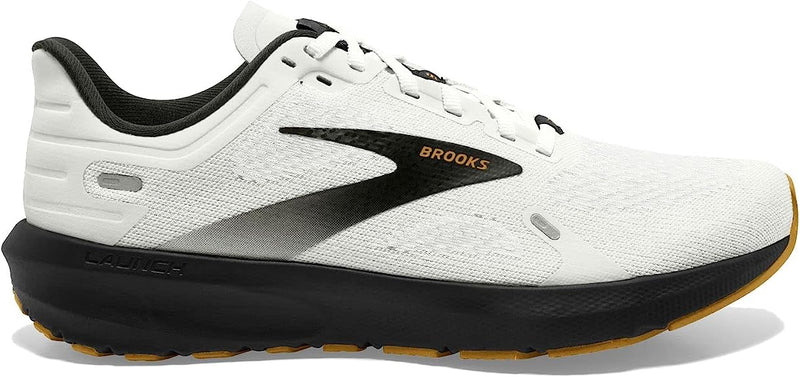 Women's Brooks Launch 9, White/Black/Tan, 8.5 B Medium