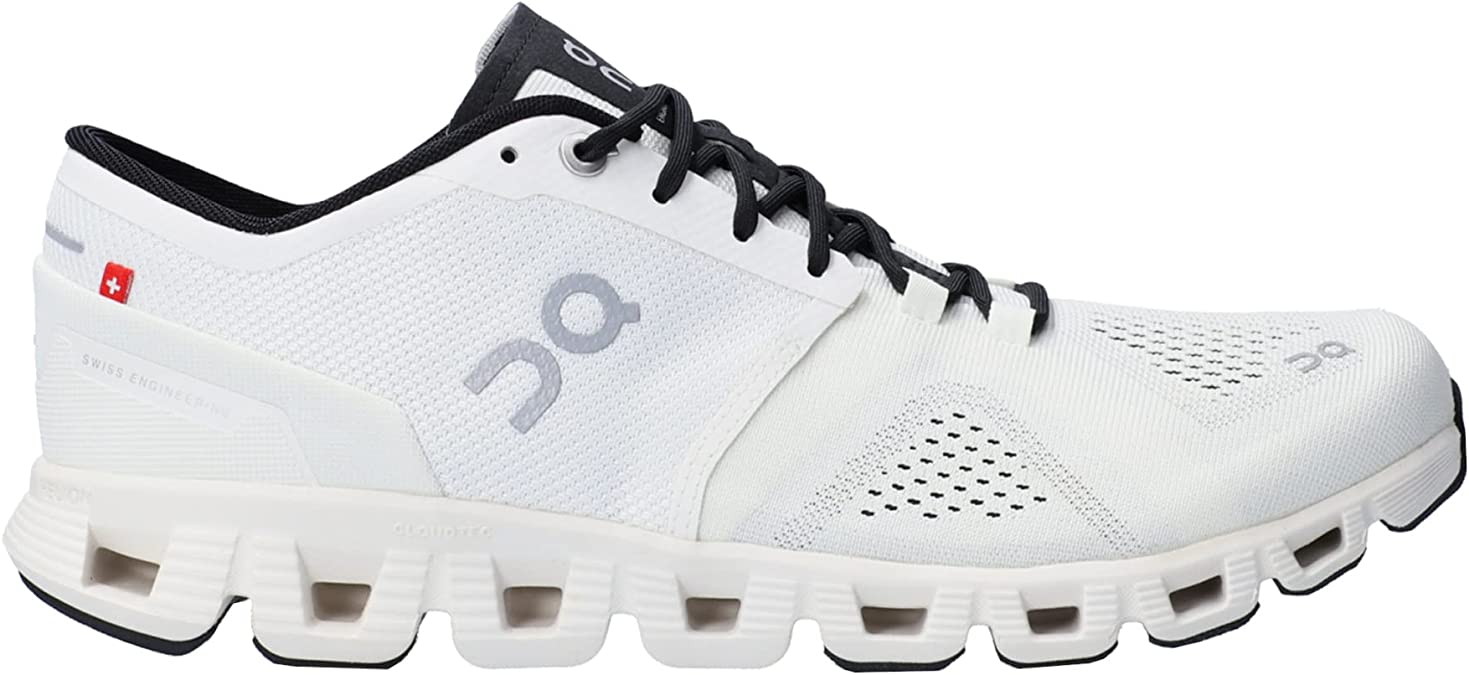 Men's On Cloud X 2, White/Black, 12.5 D Medium