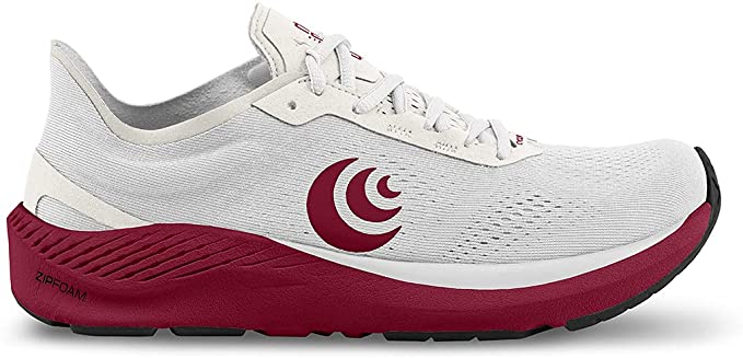 Women's Topo Athletic Cyclone, White/Sangria, 6 B Medium