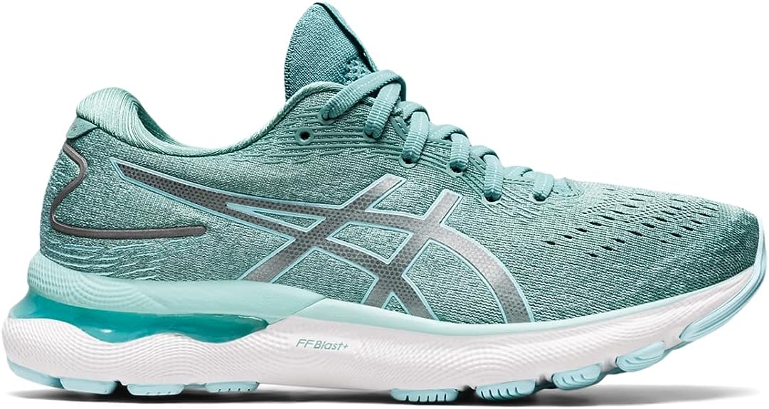 Women's Asics Gel-Nimbus 24, Sage/Clear Blue, 12 D Wide