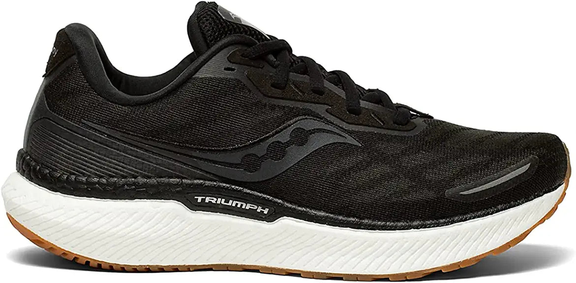Women's Saucony Triumph 18, Black/Gum, 11 B Medium