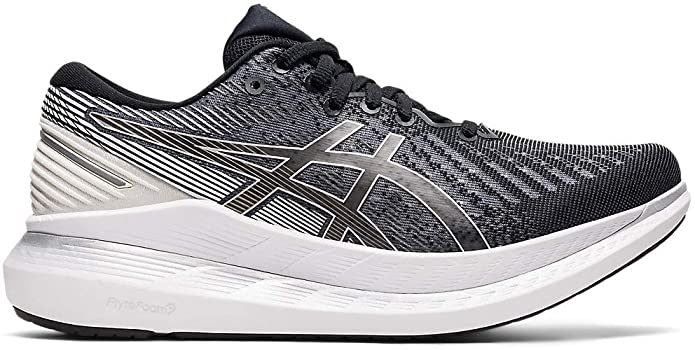 Women's Asics Glideride 2, Black/White, 6.5 B Medium