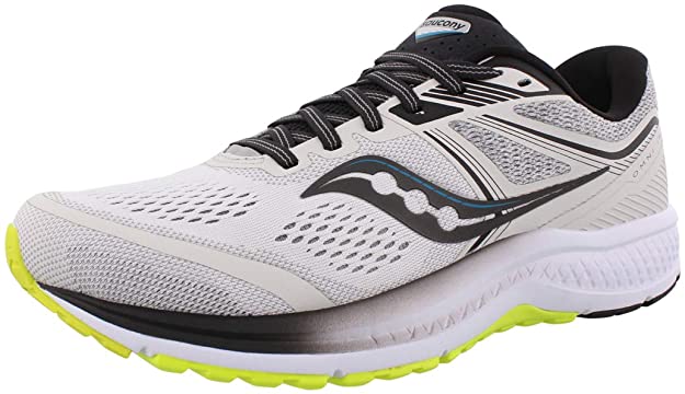 Men's Saucony Omni 19, Fog/Citrus, 8.5 D Medium