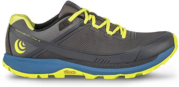 Women's Topo Athletic Runventure 3, Grey/Green, 9.5 B Medium