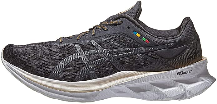 Men's Asics Novablast, Black/Graphite Grey, 12.5 D Medium