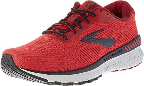 Men's Brooks Adrenaline GTS 20, Red/Black/Grey, 11.5 D Medium
