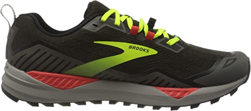Men's Brooks Cascadia 15, Black/Raven/Cherry Tomato, 8.5 D Medium