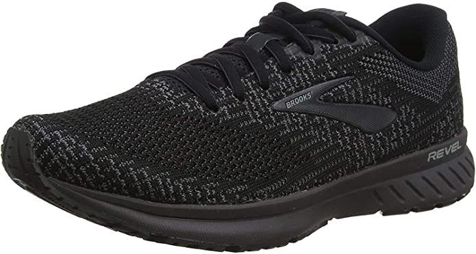 Men's Brooks Revel 3, Black/Pearl/Primer, 10 D Medium