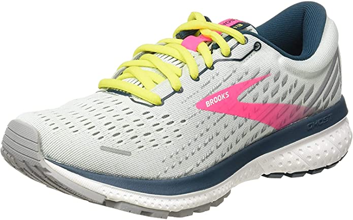 Women's Brooks Ghost 13, Ice Flow/Pink/Pond, 7.5 B Medium