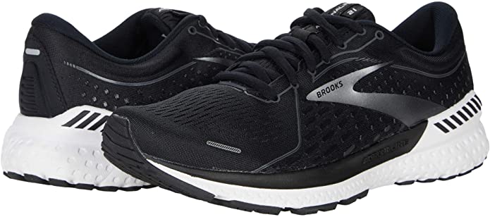 Women's Brooks Adrenaline GTS 21, Black Pearl/White, 11.5 B Medium