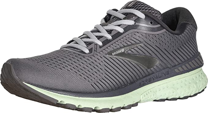 Women's Brooks Adrenaline GTS 20, Shark/Pearl/Mint, 6.5 B Medium