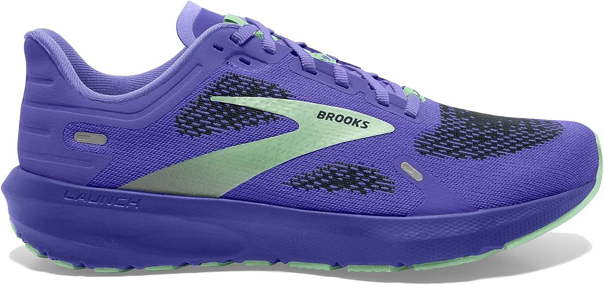Women's Brooks Launch 9, Blue Iris/Ebony/Green, 10 B Medium
