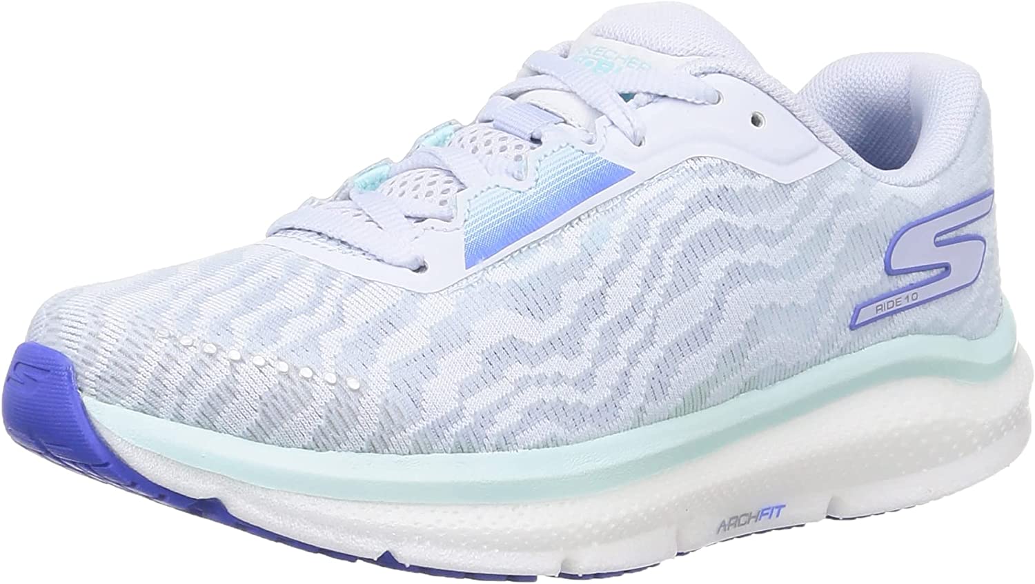 Women's Skechers Go Run Arch Fit Ride 10, Light Grey, 9 B Medium