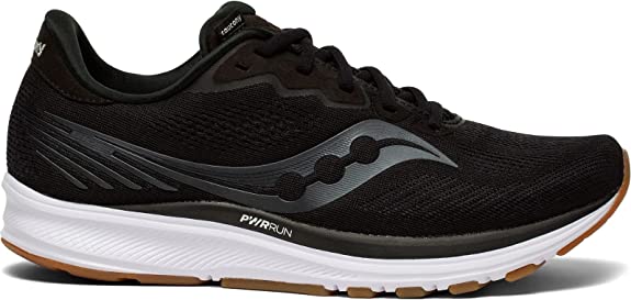 Women's Saucony Ride 14, Black/Gum, 6.5 B Medium