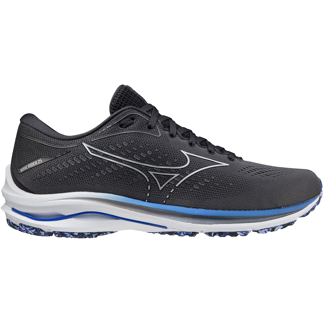 Men's Mizuno Wave Rider 25, Obsidian, 7.5 D Medium