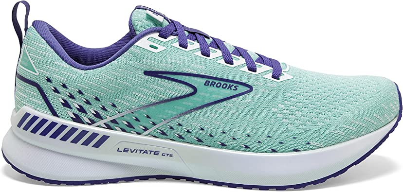 Women's Brooks Levitate GTS 5, Yucca/Navy Blue/White, 10 B Medium