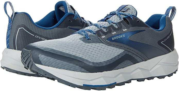 Men's Brooks Divide 2, Quarry/Grey/Dark Blue, 9.5 D Medium