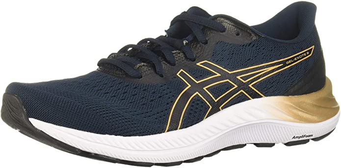 Women's Asics Gel-Excite 8, French Blue/Champagne, 9 B Medium