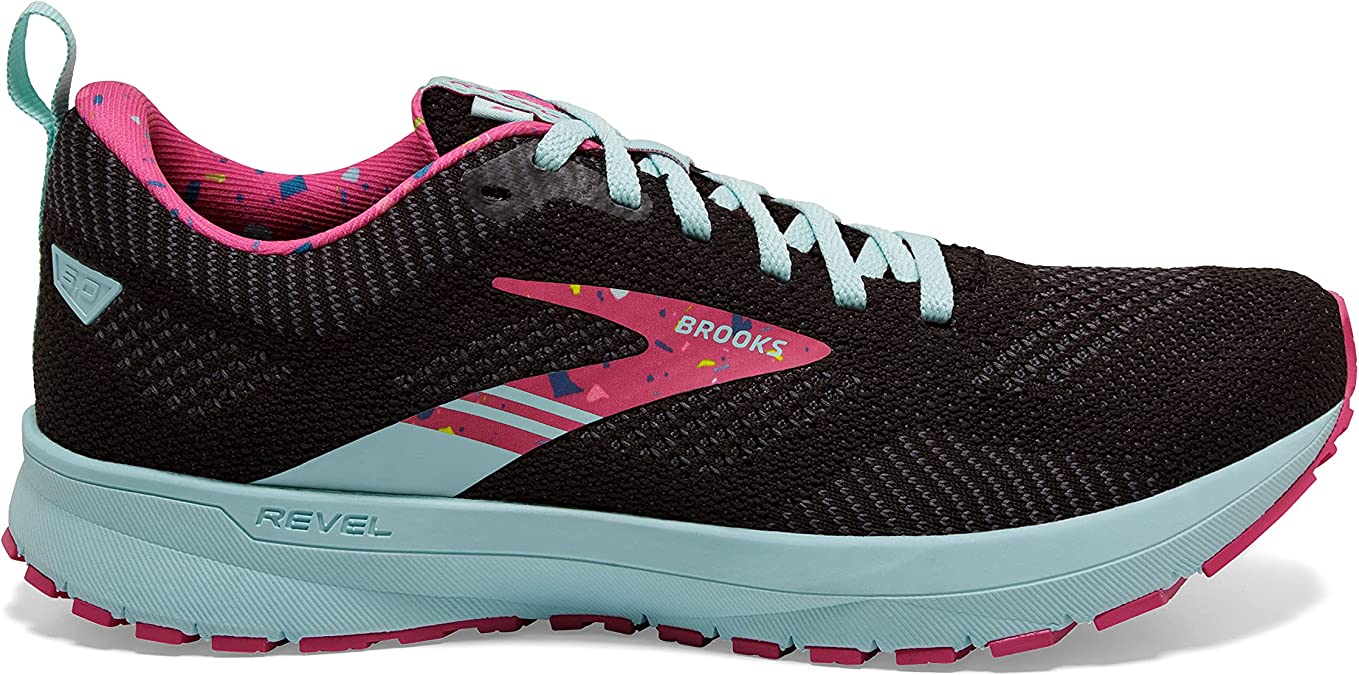 Women's Brooks Revel 5, Black/Beetroot/Plume, 7 B Medium