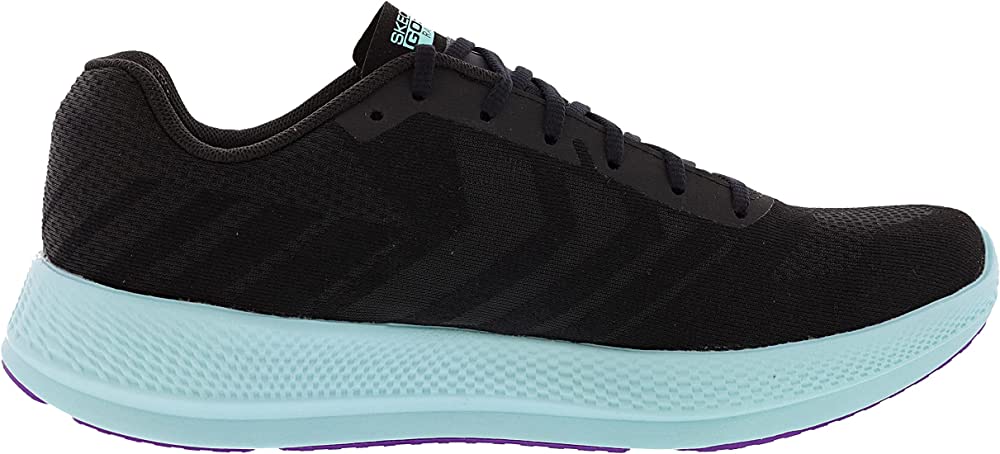 Women's Skechers Go Run Razor 3+, Black/Blue, 11 B Medium
