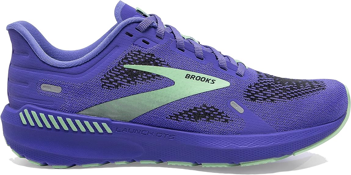 Women's Brooks Launch GTS 9, Blue Iris/Ebony/Green, 8 B Medium