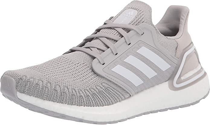 Women's Adidas Ultraboost 20, Grey/White, 10 B Medium