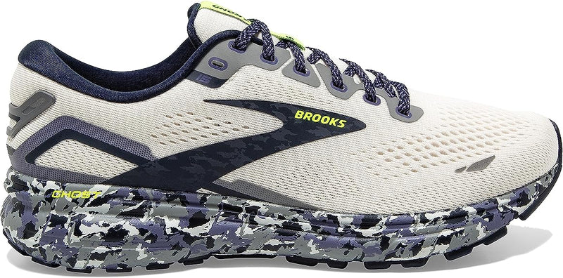 Men's Brooks Ghost 15, WhisperWhite/Eclipse/Nightlife, 11.5 D Medium