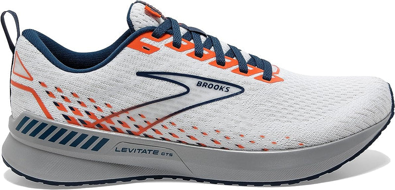 Men's Brooks Levitate GTS 5, White/Titan/Flame, 10 D Medium