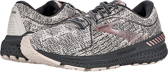Women's Brooks Adrenaline GTS 21, Almond/Ombre/Metallic, 8.5 B Medium