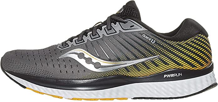 Men's Saucony Guide 13, Grey/Yellow, 9 D Medium