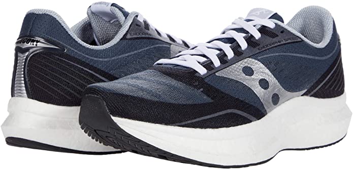 Women's Saucony Endorphin Speed, Icon Navy/Silver, 10 B Medium