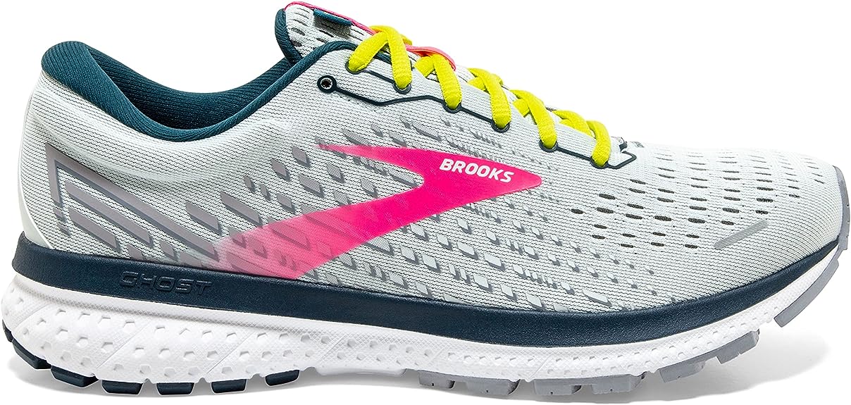 Women's Brooks Ghost 13, Ice Flow/Pink/Pond, 7 B Medium