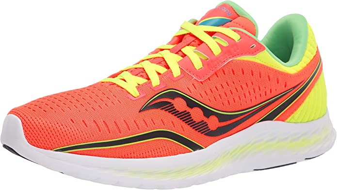 Women's Saucony Kinvara 11, Vizi-Red/Citron, 12 B Medium