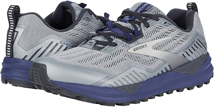 Men's Brooks Cascadia 15, Ebony/Silver/Deep Cobalt, 12.5 D Medium