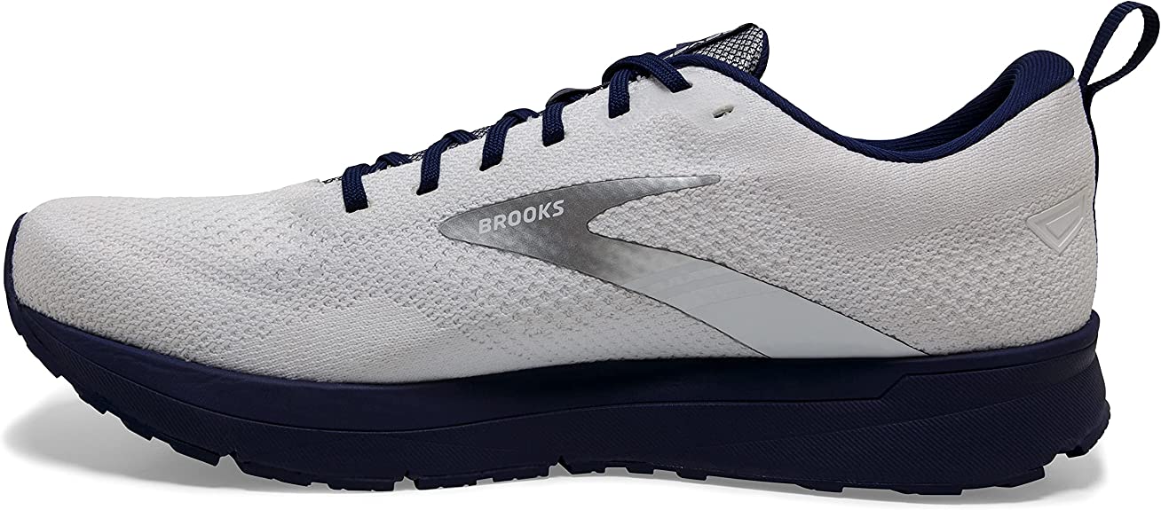 Men's Brooks Revel 5, White/Blue, 11 D Medium